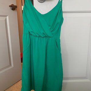 Green Strappy dress with pockets